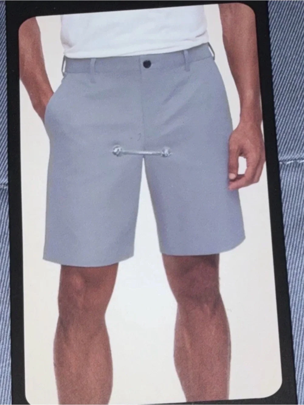 Banana Republic NWT Size 36  Blue stretch Chino Shorts -001*